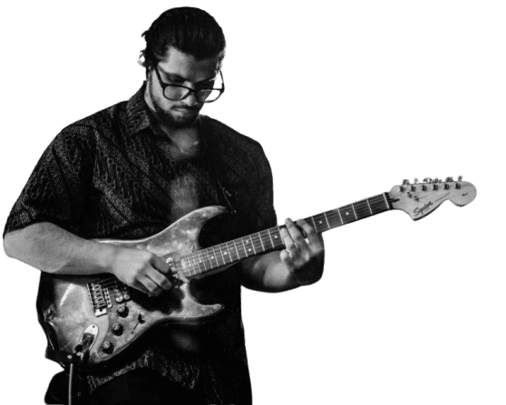 Aditya Kulkarni playing electric guitar